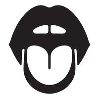 Stylized Open Mouth with Tongue Out Illustration for Creative Designs vector
