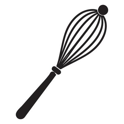 Silhouette of whisk kitchen utensil a cooking essential graphic art