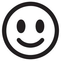 Neutral smiling face icon emoji expression illustration for messaging vector