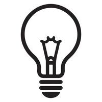 Simple Filament Light Bulb Illustration for Creative Projects vector