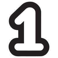 Stylized Number One Illustration for Graphic Design Projects vector