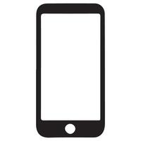 Simple smartphone with white screen mobile technology illustration vector