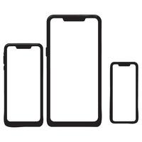 Smartphone and tablet silhouette collection for responsive web and app design vector