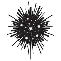 Starburst Explosion Silhouette Illustration Graphic Design Element vector