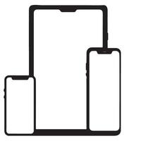 Modern Devices Mockup Representing Digital Technology and Connectivity vector