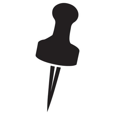 Push Pin Tack Illustration for Office and Noticeboard Use