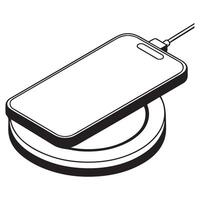 Wireless Phone Charging Pad Illustration Modern Charging Technology vector