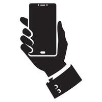 Hand Holding Phone Illustration for Mobile App Presentation vector