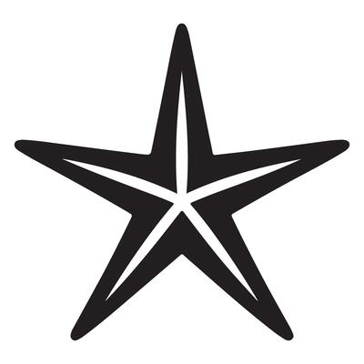 Classic Star Outline Illustration Versatile Graphic Element Design