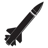 Dynamic Silhouette Illustration of a Tilted Rocket in Flight vector