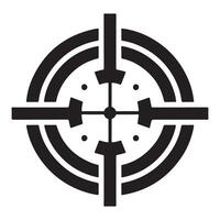 Modern Aiming Scope Symbol Illustration Design Element Concept vector