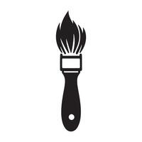Paint Brush Silhouette Art for Creative Design Projects vector