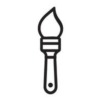 Simple Paint Brush Silhouette Icon for Creative Projects vector