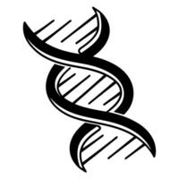 Dna helix symbol genetic code, biology structure, molecular science, research icon vector