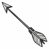 Hand Drawn Vintage Arrow Illustration for Boho and Rustic Design vector
