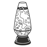 Retro Lava Lamp Illustration with Abstract Fluid Patterns vector