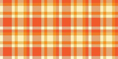 Vibrant orange and cream plaid pattern. Perfect for autumnal designs, textile projects, or as a background texture. Evokes warmth, comfort, and rustic charm. vector