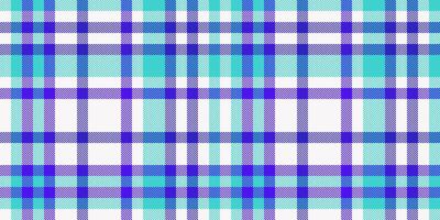 Collage check pattern, template seamless fabric texture. Platform textile background plaid tartan in white and teal colors. vector