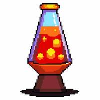Retro Pixel Art Lava Lamp with Vibrant Colors and Liquid Motion vector