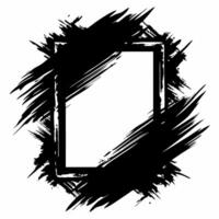 Dynamic Abstract Grunge Frame Design with Bold Brush Strokes and Textured Effects vector