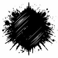 Dynamic Grunge Black Ink Splash on White Background for Design vector