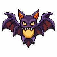 Retro Pixel Art Bat Character 8 bit Flying Creature Illustration for Games vector