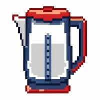 Retro Pixel Art Teapot Nostalgic 8 Bit Design of a Classic Beverage Pourer vector