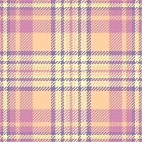 Soft pastel plaid pattern in peach, lavender, and cream. Perfect for textile design, wrapping paper, or website backgrounds. vector