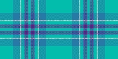 Vibrant teal and purple plaid pattern. Perfect for textile design, website backgrounds, or fashion projects. This seamless texture evokes a sense of modern sophistication and timeless style. vector