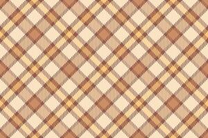 Elegant beige and brown plaid pattern. Perfect for textile design, website backgrounds, or autumnal themed projects. This seamless texture evokes feelings of warmth and comfort. vector