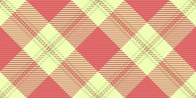 Difficult tartan fabric, wear textile seamless check. Warmth background texture plaid pattern in red and lime colors. vector