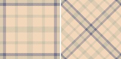 Elegant neutral plaid patterns, perfect for textile design, website backgrounds, or fashion projects. Subtle herringbone details add texture and visual interest. vector