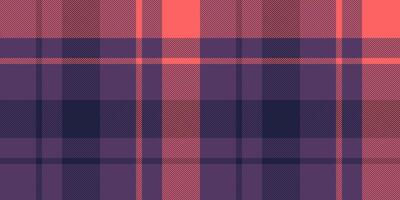 Elegant coral and purple plaid pattern. Perfect for textile designs, website backgrounds, or fashion projects. This sophisticated texture evokes warmth and style, ideal for autumn or winter themes. vector