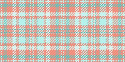 Seamless pastel plaid pattern in coral and aqua. Perfect for textile design, website backgrounds, or crafting projects. This cheerful, summery design evokes feelings of warmth and serenity. vector