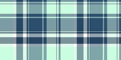 Line background fabric, creative plaid texture textile. No people pattern seamless tartan check in light and cyan colors. vector