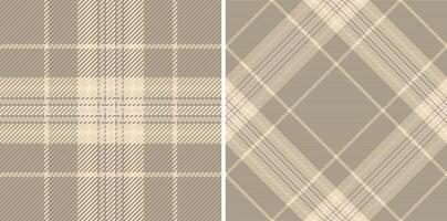 Elegant neutral plaid patterns, perfect for textile design, apparel, or website backgrounds. These versatile, subtle textures offer a sophisticated and timeless aesthetic. vector