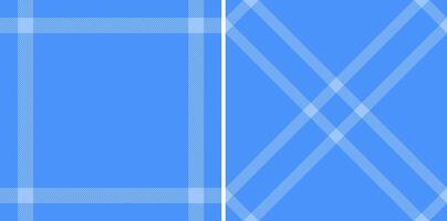 Seamless pattern texture of plaid background check with a fabric tartan textile . Set in sky colors for seasonal holiday decorations. vector