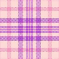 40s background fabric, part plaid pattern check. Relief texture tartan seamless textile in light and purple colors. vector