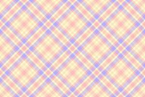 Customer check textile tartan, quilt pattern seamless fabric. Windowpane background plaid texture in light and lemon chiffon colors. vector