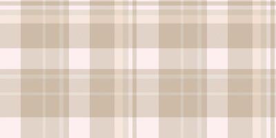Elegant neutral plaid pattern. Soft beige and white tones create a calming, versatile background ideal for websites, textile designs, or stationery. Subtle texture adds depth. vector
