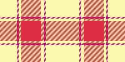Buffalo texture pattern, herringbone plaid check background. Warm tartan fabric textile seamless in yellow and red colors. vector
