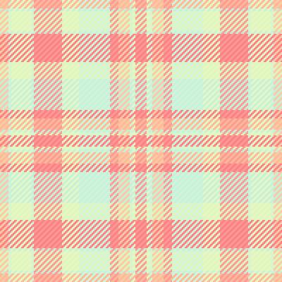 Pastel pink, peach, and mint green plaid pattern. Perfect for textile design, fashion, branding, or website backgrounds. Soft, subtle, and versatile design evokes feelings of calmness and spring.