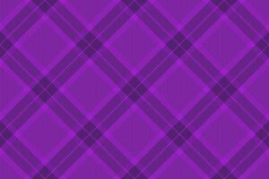Perfect tartan plaid seamless, panel check pattern texture. Hobby background textile fabric in purple and violet colors. vector