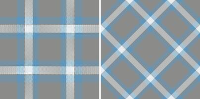 Elegant gray and blue plaid patterns, perfect for textile design, wallpaper, or website backgrounds. vector