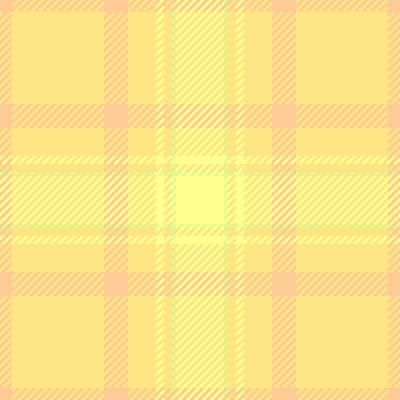 Pastel yellow and peach plaid pattern. Perfect for textile design, website backgrounds, or cheerful branding. Subtle texture adds visual interest. Evokes feelings of warmth, spring, and optimism.