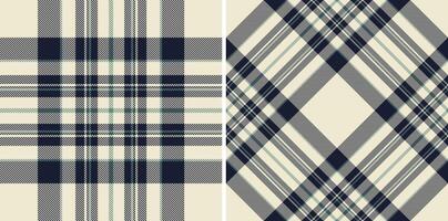 Seamless tartan pattern of textile fabric plaid with a check background texture . Set in night colors. Fashion trends. vector