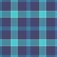 Cool teal and navy blue plaid pattern. Perfect for textile designs, website backgrounds, or crafting projects. This seamless texture evokes a feeling of comfort and style. vector