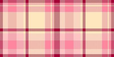 Occupation textile tartan pattern, website check seamless background. Royalty texture fabric plaid in red and bisque colors. vector