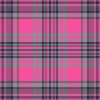 Vibrant pink and grey plaid pattern. Perfect for fashion, textile, and web design projects. This bold, seamless texture offers a modern twist on classic plaid, adding energy and style to any design. vector