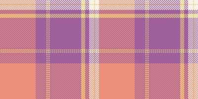 Pastel plaid pattern. Soft, muted tones of purple, coral, and cream create a gentle, stylish texture perfect for textile designs, website backgrounds, or crafting projects. vector